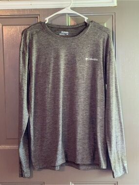 Columbia Men's Long Sleeve Heather Gray Performance Tee
